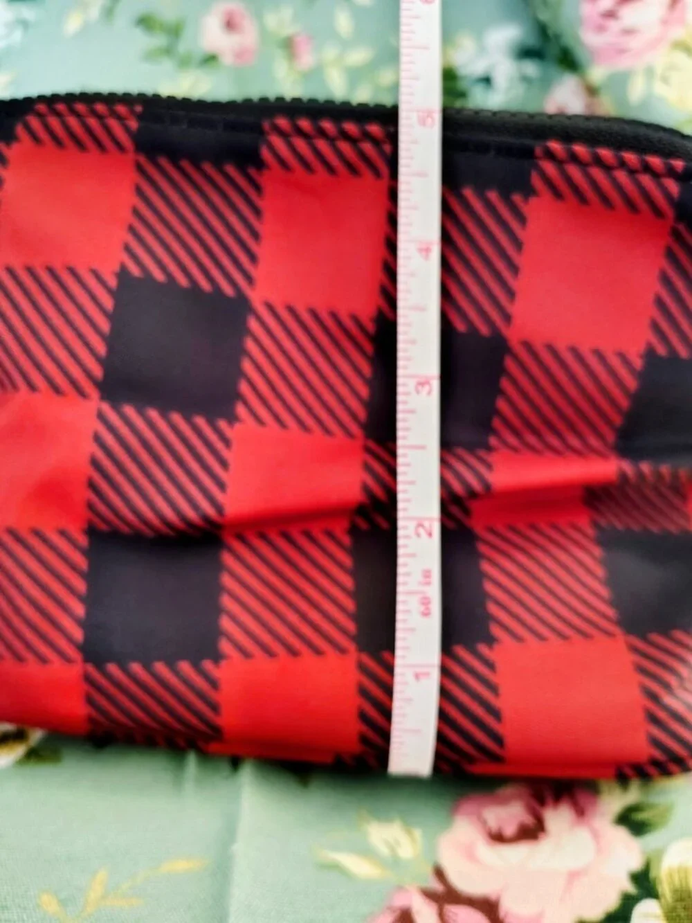Maurices Red & Black Buffalo Plaid Toiletry Cosmetic Case NWOT